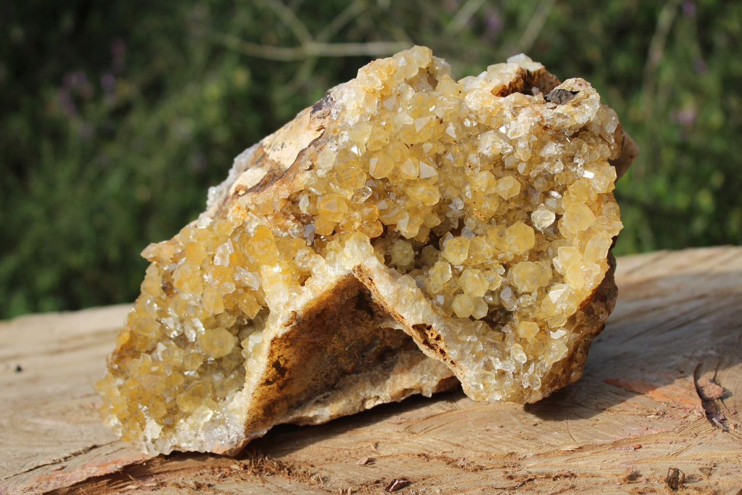 Limonite drusy Quartz specimen from Zambia