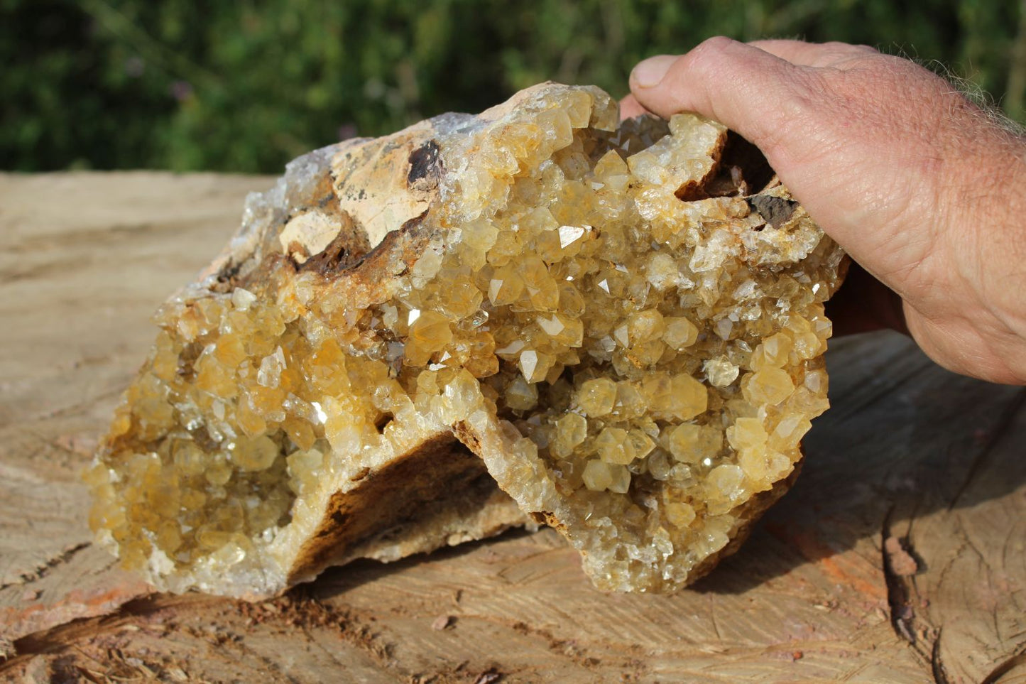Limonite drusy Quartz specimen from Zambia