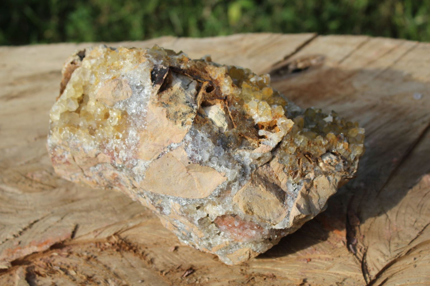 Limonite drusy Quartz specimen from Zambia