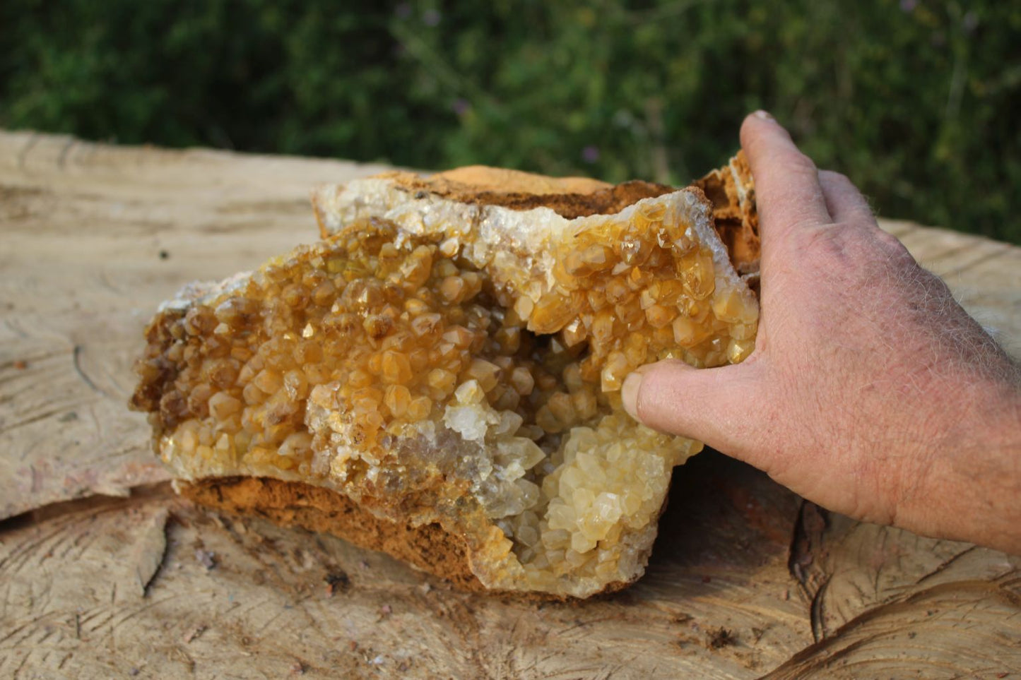 large Limonite drusy Quartz specimen