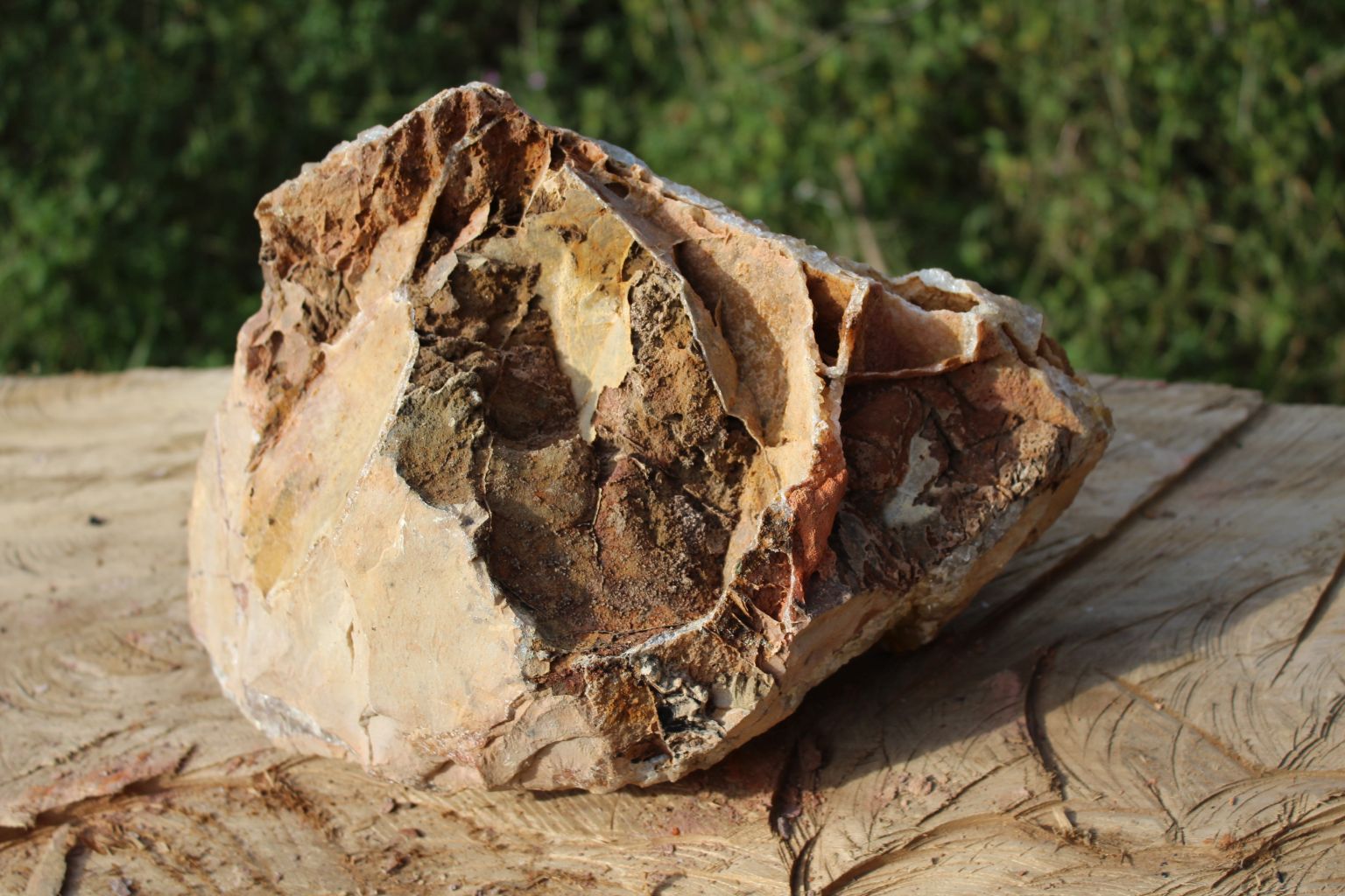 XL Limonite Quartz specimen MATRIX SIDE