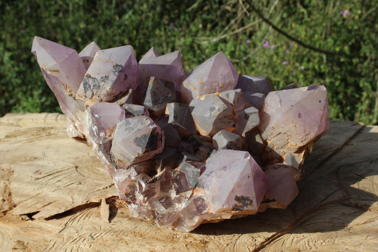 Extra large Zambian quartz crystal cluster